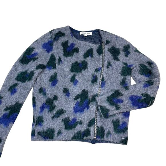 Elizabeth and James Yale Asymmetrical Zip Wool Mohair Sweater XS - Picture 3 of 5